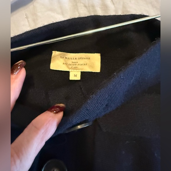 Sezane Sorena Skirt Navy Blue - Size M EUC - Picture 9 of 9